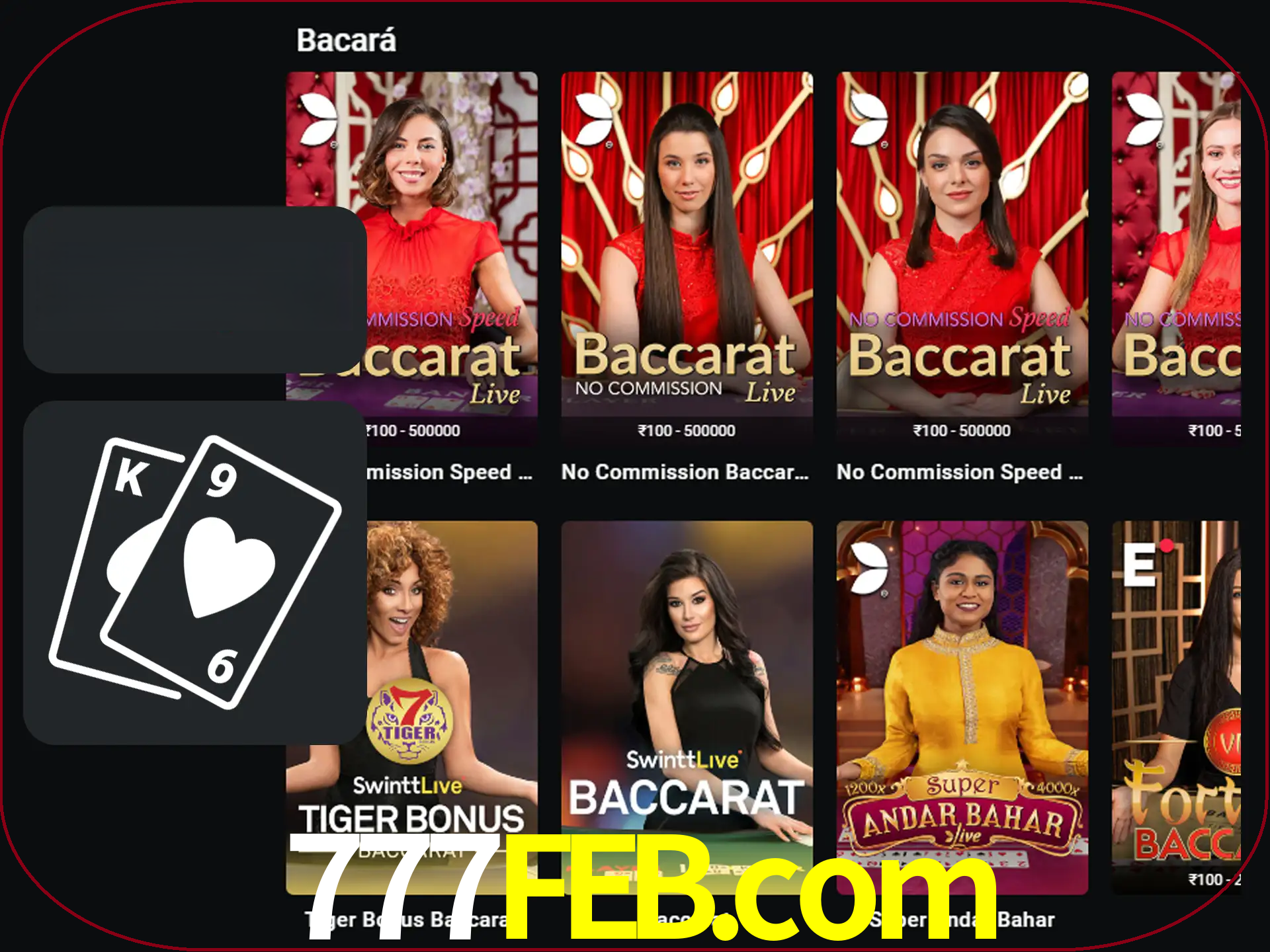 Ganhe muito dinheiro jogando jogos de bacará.